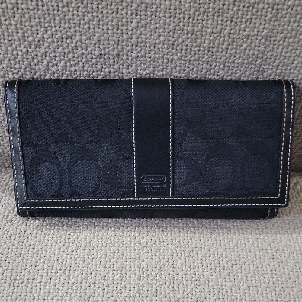 Coach Signature Black Wallet